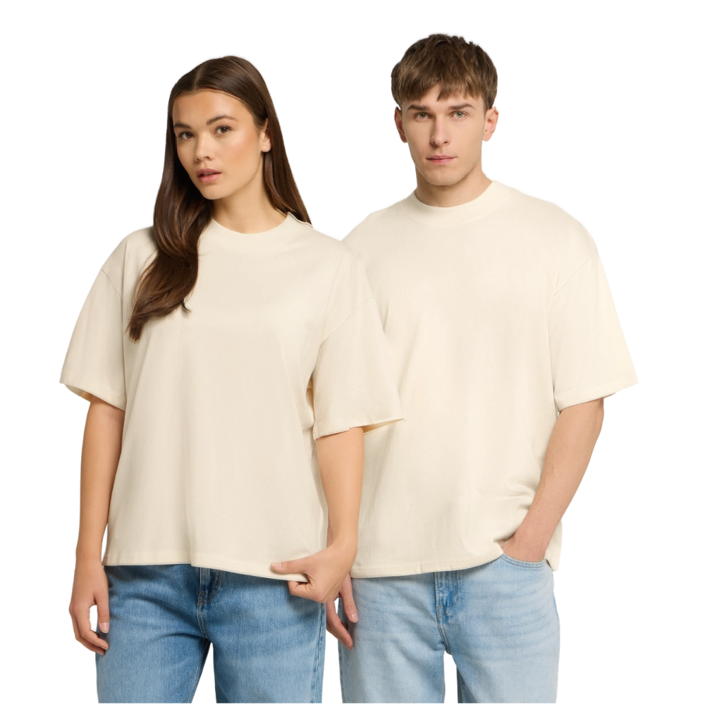 Oversized Bio T-Shirt - Chess - Natur