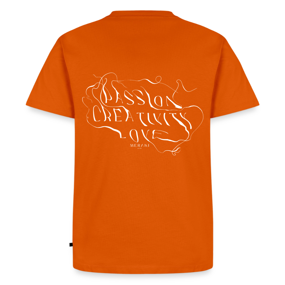 Männer Premium T-Shirt - PASSION, CREATIVITY, LOVE - Orange 
