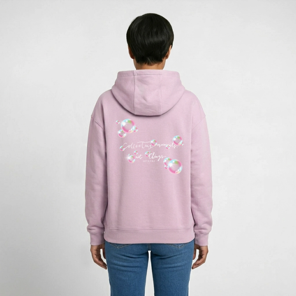 Oversized Heavyweight Hoodie - Seifenblasen - Altrosa