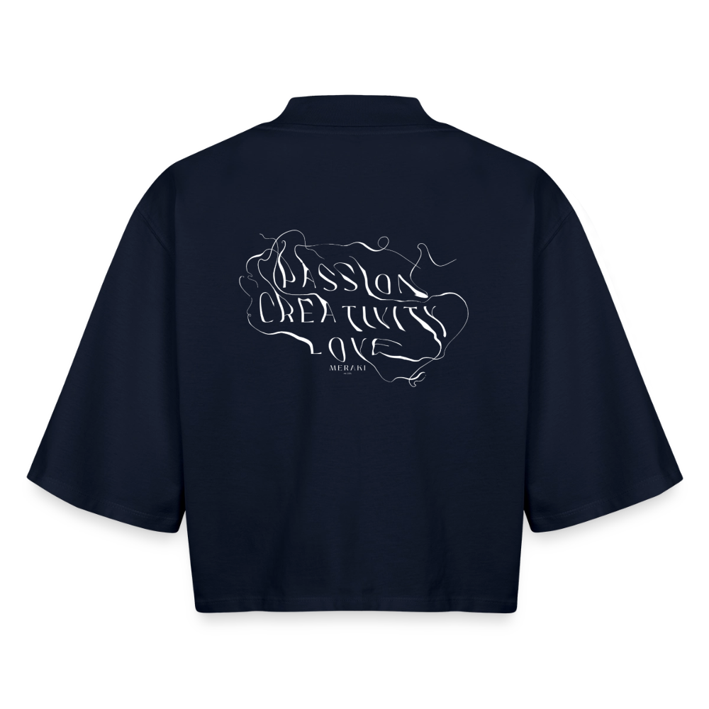 Boxy Frauen Recyceltes 1/2 Sleeved T-Shirt by Stanley/Stella - Navy
