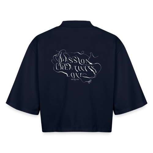 Boxy Frauen Recyceltes 1/2 Sleeved T-Shirt by Stanley/Stella - Navy