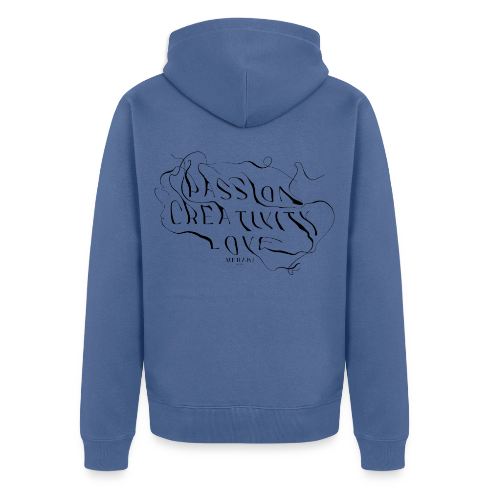 Männer Premium Kapuzenjacke - Taubenblau