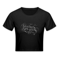 Frauen Cropped T-Shirt - Schwarz