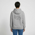 Oversized Heavyweight Hoodie - PASSION, CREATIVITY, LOVE - Grau meliert