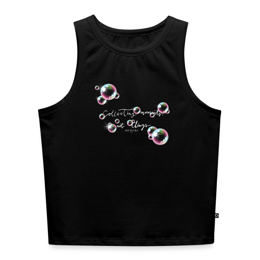 Cropped Frauen Organic Tank Top - Schwarz