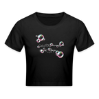 Frauen Cropped T-Shirt - Schwarz