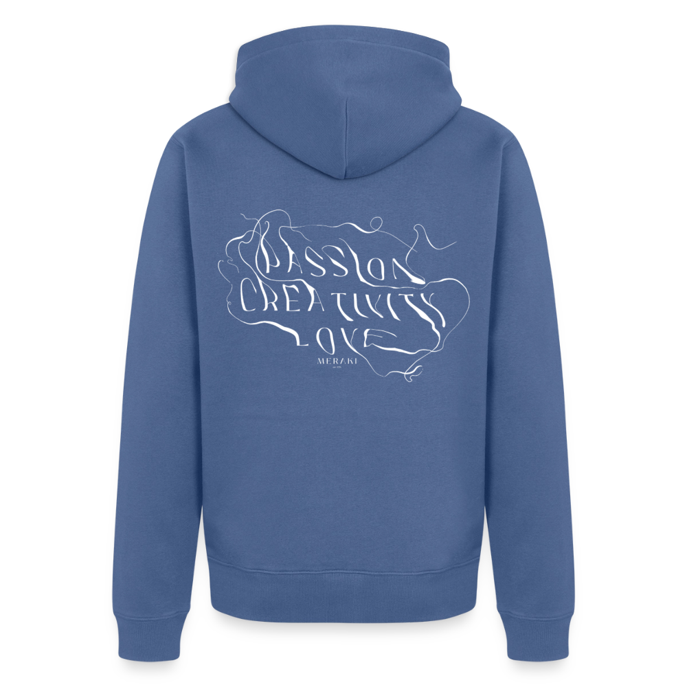 Männer Premium Kapuzenjacke - Taubenblau