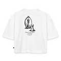 Frauen Premium Oversized Bio Cropped T-Shirt - Weiß