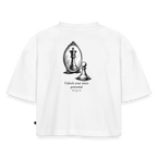 Frauen Premium Oversized Bio Cropped T-Shirt - Weiß