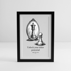Gerahmtes Poster (27 × 37 cm) - Schwarz