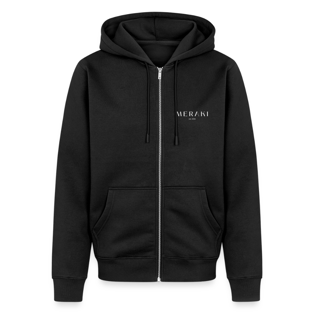 Männer Premium Kapuzenjacke - Schwarz