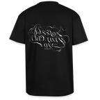 Oversized Heavyweight T-Shirt - PASSION CREATIVITY LOVE - Schwarz