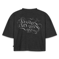 Frauen Premium Oversized Bio Cropped T-Shirt - Anthrazit meliert