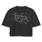 Frauen Premium Oversized Bio Cropped T-Shirt - Anthrazit meliert