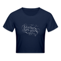 Frauen Cropped T-Shirt - Light Navy