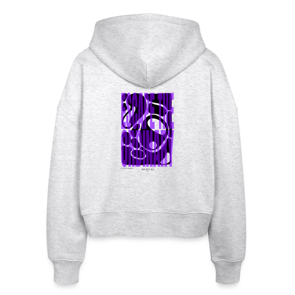 Stanley/Stella Boxy Frauen Bio Zip Hoodie Ida - Weiß meliert