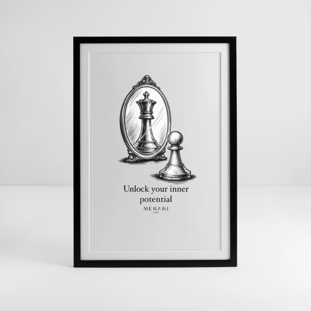 Gerahmtes Poster (49 × 69 cm) - Schwarz