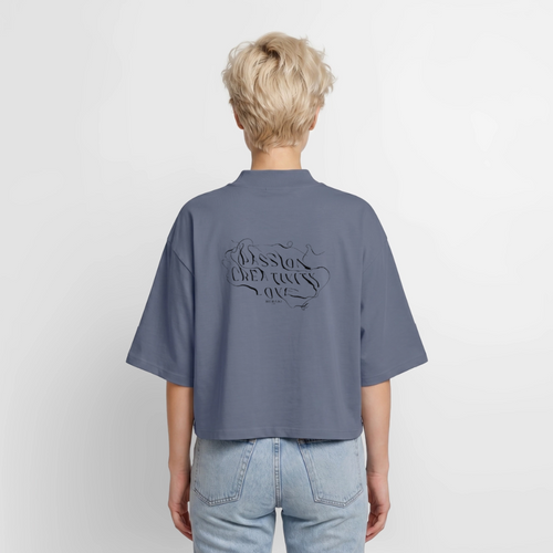 Boxy Frauen Recyceltes 1/2 Sleeved T-Shirt by Stanley/Stella - Blaugrau