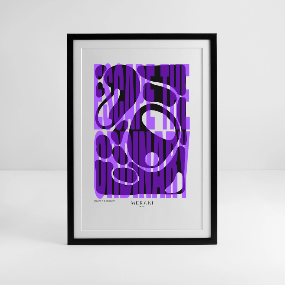 Gerahmtes Poster (49 × 69 cm) - Schwarz