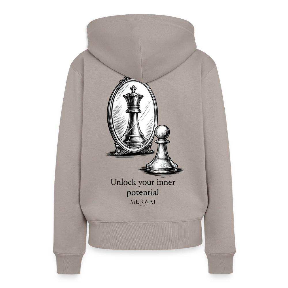 Frauen Premium Hoodie - Taupe