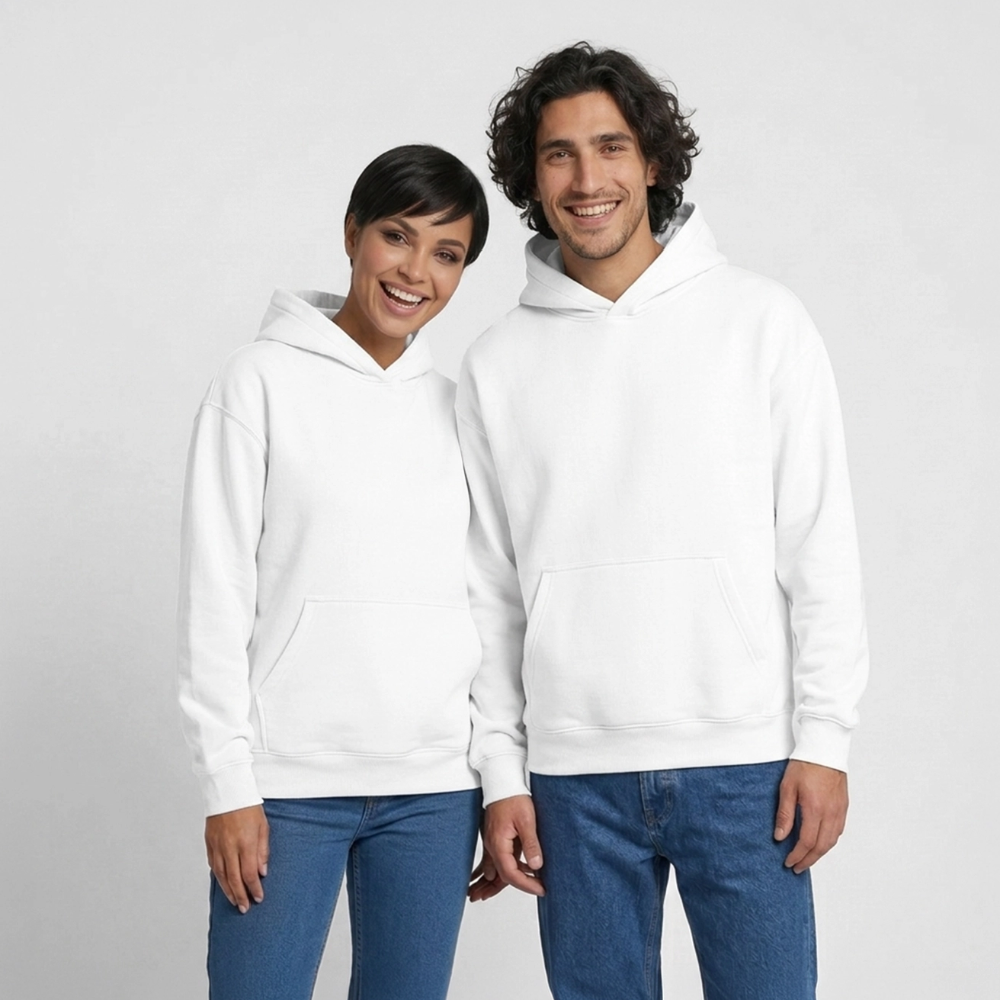 Oversized Heavyweight Hoodie - ESCAPE THE ORDINARY - Weiß