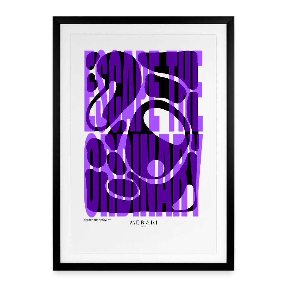 Gerahmtes Poster (49 × 69 cm) - Schwarz
