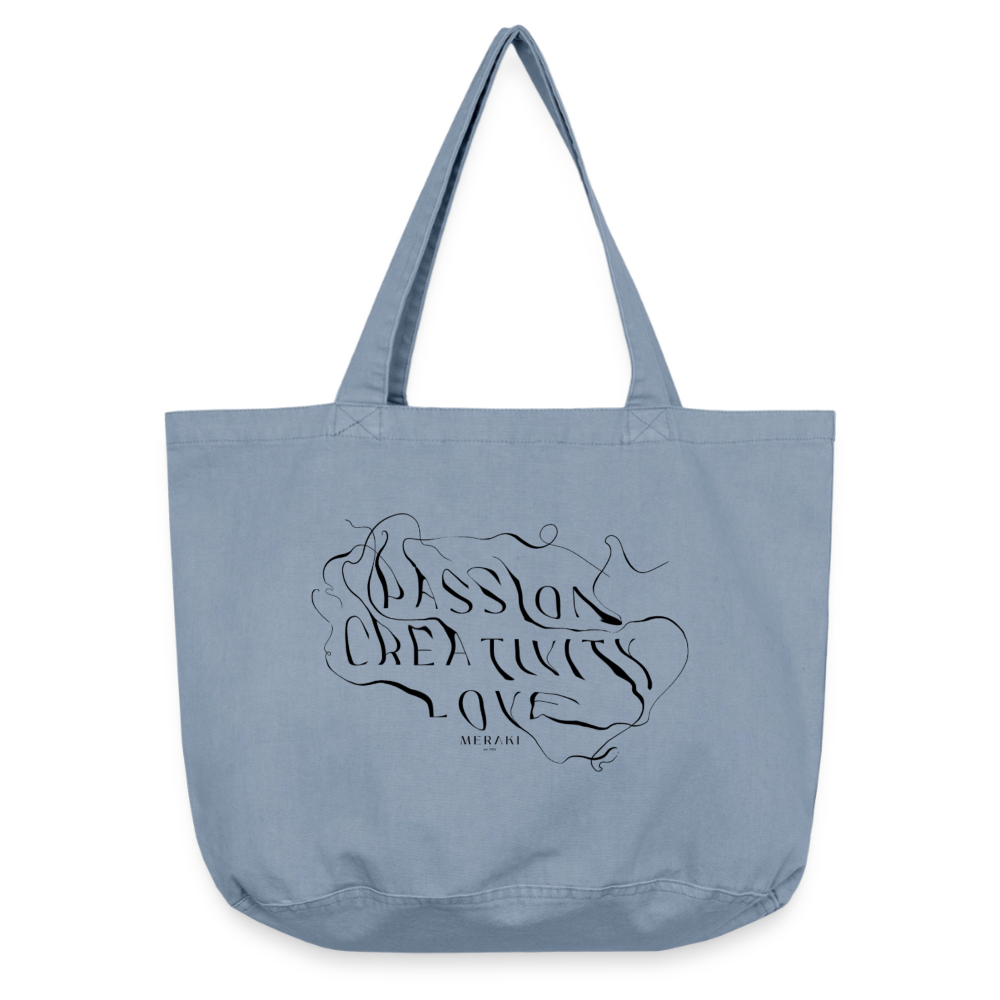 Vintage-Washed Shopper - vintage light blue