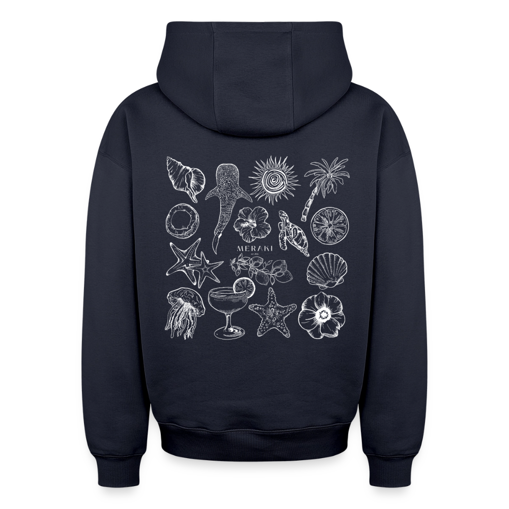 Oversized Heavyweight Hoodie - Sommergefühle - Navy