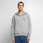 Männer Premium Kapuzenjacke - Grau meliert