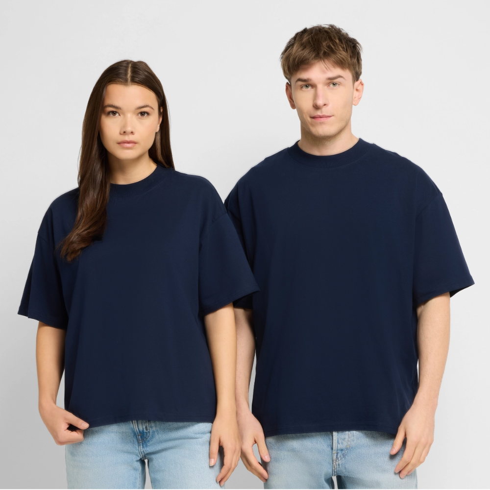 Oversized Bio T-Shirt - Seifenblasen - Navy