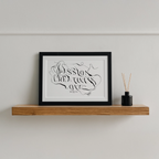 Gerahmtes Poster (37 × 27 cm) - Schwarz
