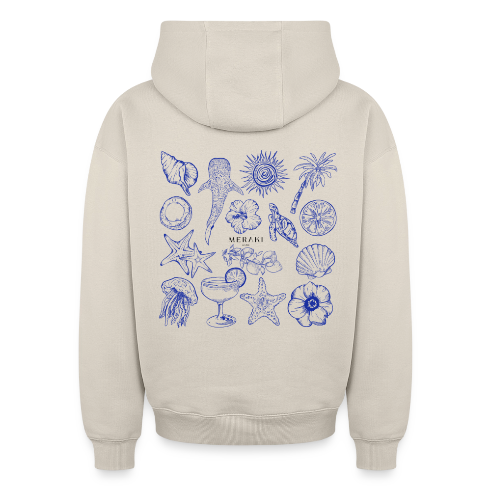Oversized Heavyweight Hoodie - Sommergefühle - Beige