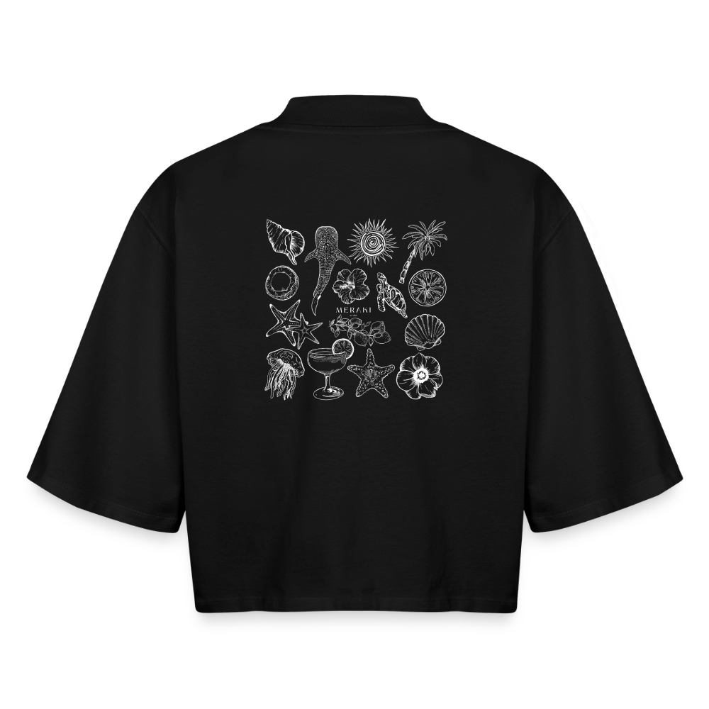 Boxy Frauen Recyceltes 1/2 Sleeved T-Shirt by Stanley/Stella - Schwarz