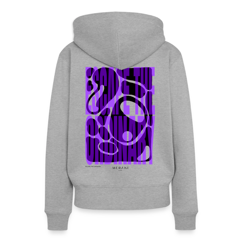 Frauen Premium Hoodie - Grau meliert
