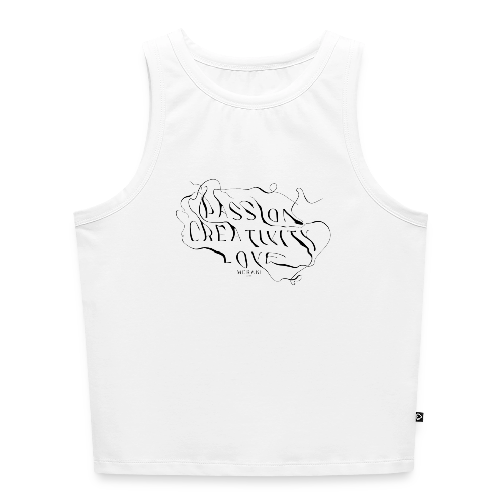 Cropped Frauen Organic Tank Top - Weiß
