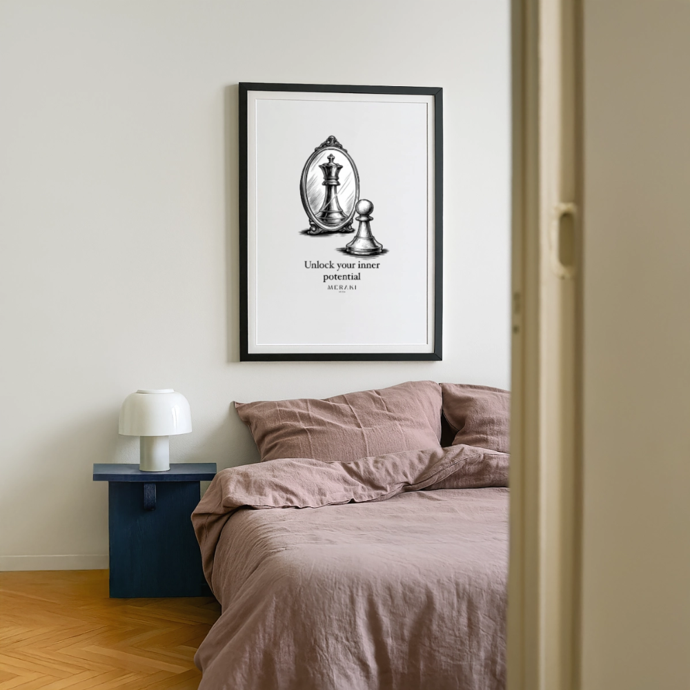 Gerahmtes Poster (49 × 69 cm) - Schwarz