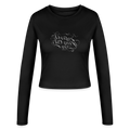 Frauen Slim Fit Langarmshirt - Schwarz