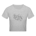 Frauen Cropped T-Shirt - Grau meliert