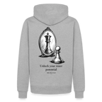 Männer Premium Hoodie - Grau meliert
