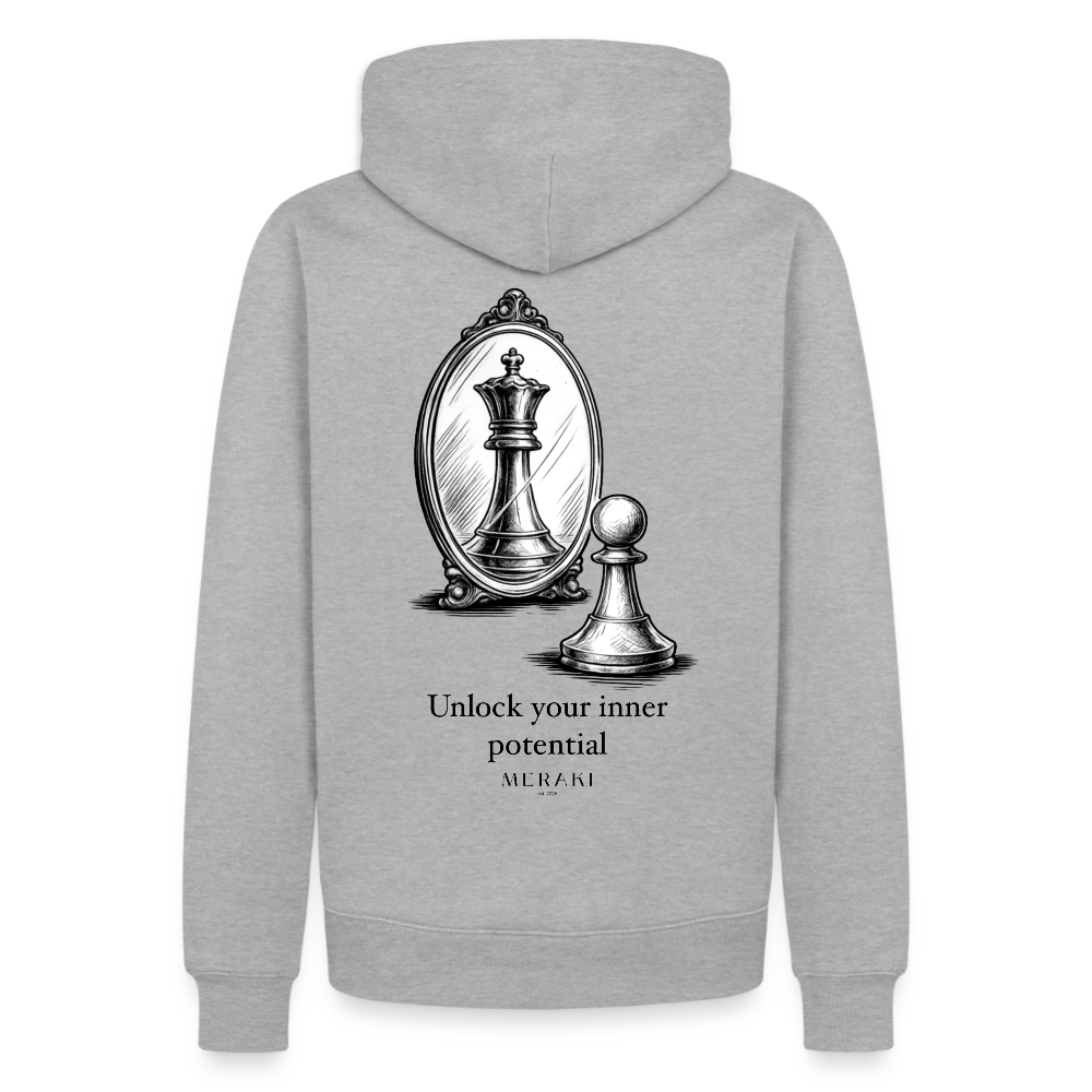 Männer Premium Hoodie - Grau meliert