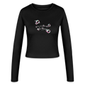 Frauen Slim Fit Langarmshirt - Schwarz