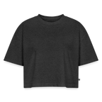 Frauen Premium Oversized Bio Cropped T-Shirt - Anthrazit meliert