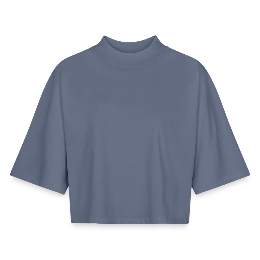 Boxy Frauen Recyceltes 1/2 Sleeved T-Shirt by Stanley/Stella - Blaugrau