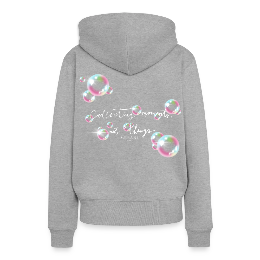Frauen Premium Hoodie - Grau meliert