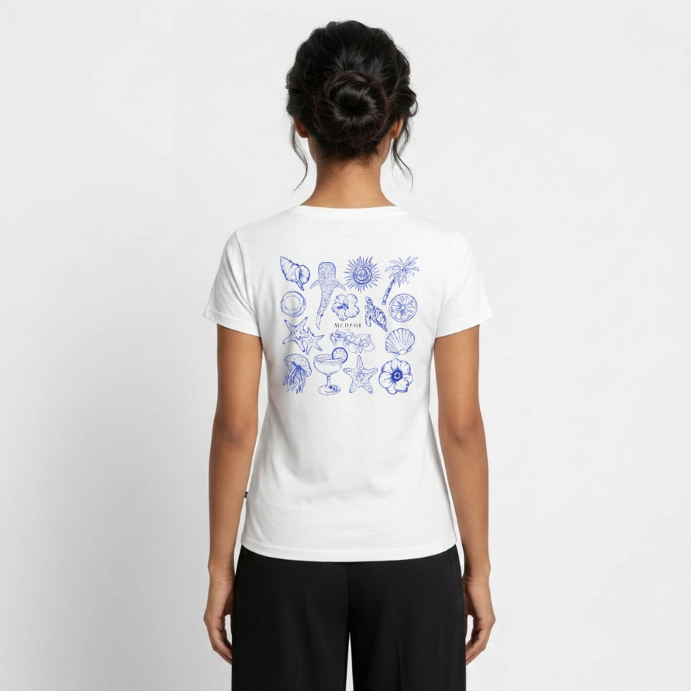 Frauen Bio-T-Shirt mit V-Ausschnitt von Stanley & Stella - Weiß