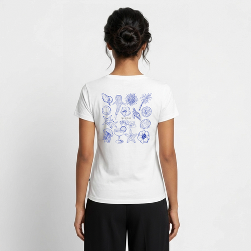 Frauen Bio-T-Shirt mit V-Ausschnitt von Stanley & Stella - Weiß
