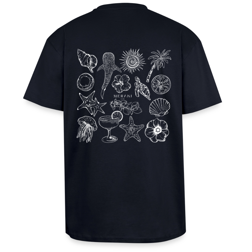 Oversized Heavyweight T-Shirt - Sommergefühle - French Navy