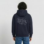 Oversized Heavyweight Hoodie - PASSION, CREATIVITY, LOVE - Navy