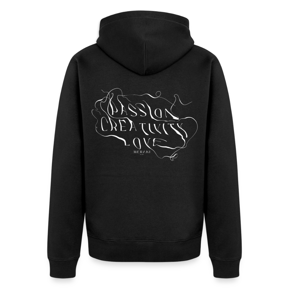 Männer Premium Kapuzenjacke - Schwarz