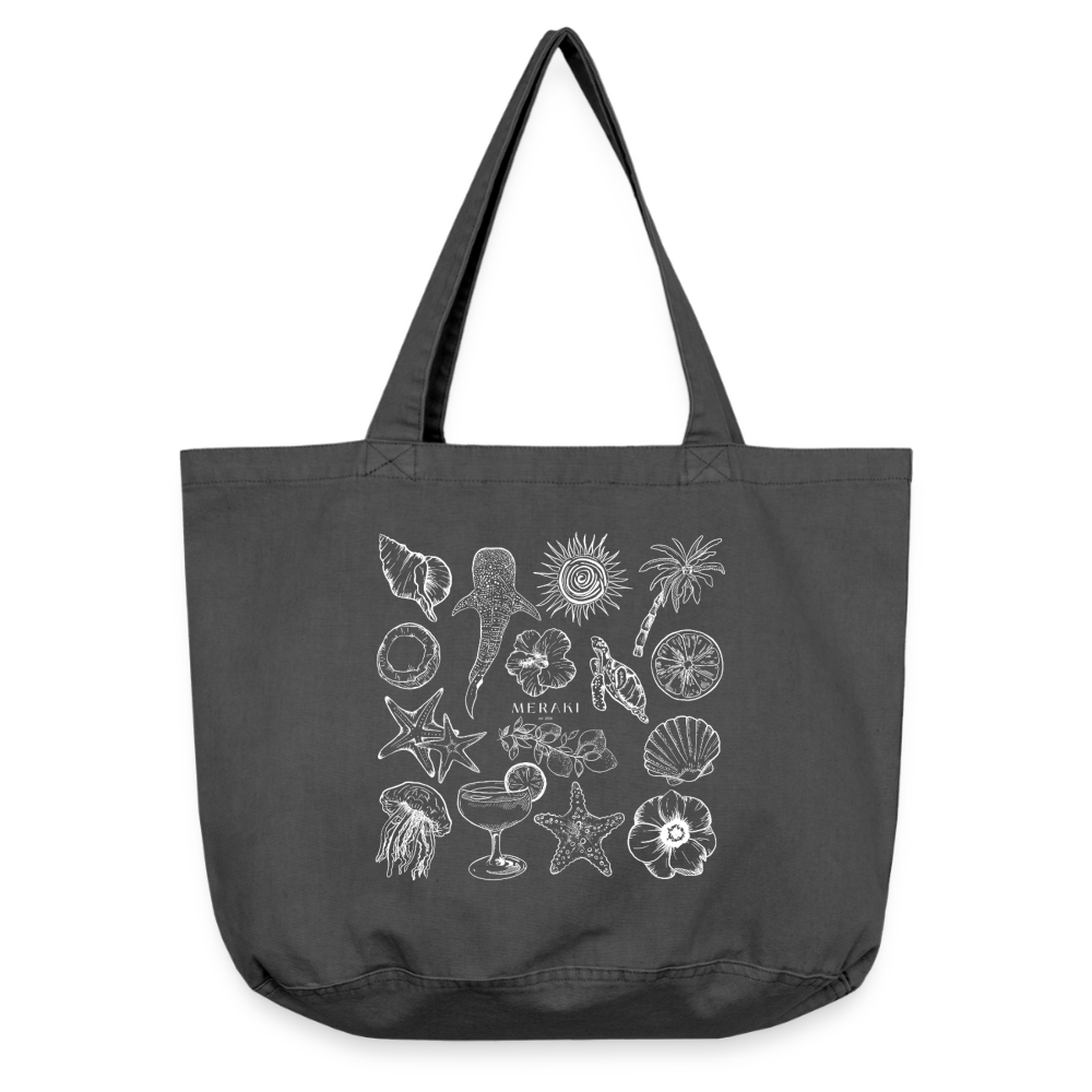 Vintage-Washed Shopper - Vintage Schwarz